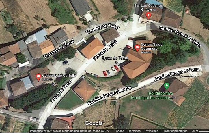 Praza do Toxal . Outomuro-Cartelle. google Maps
