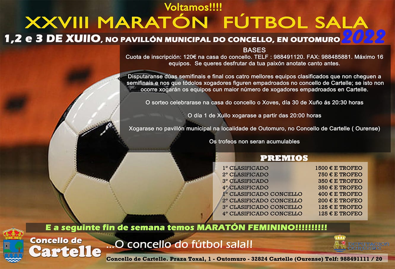 Maratón de fútbol sala Concello de Cartelle 2022