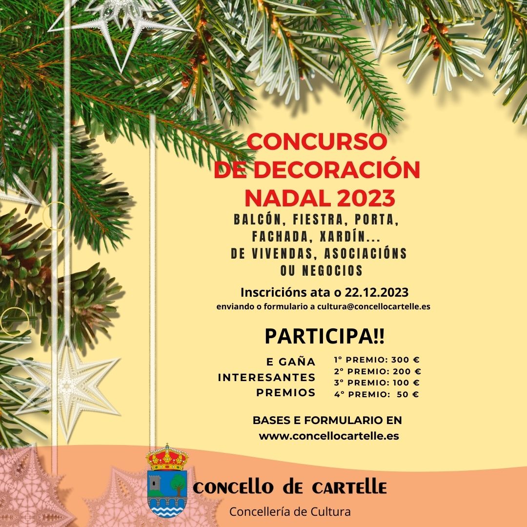 Cartel Concurso de decoración Nadal - Concello de Cartelle